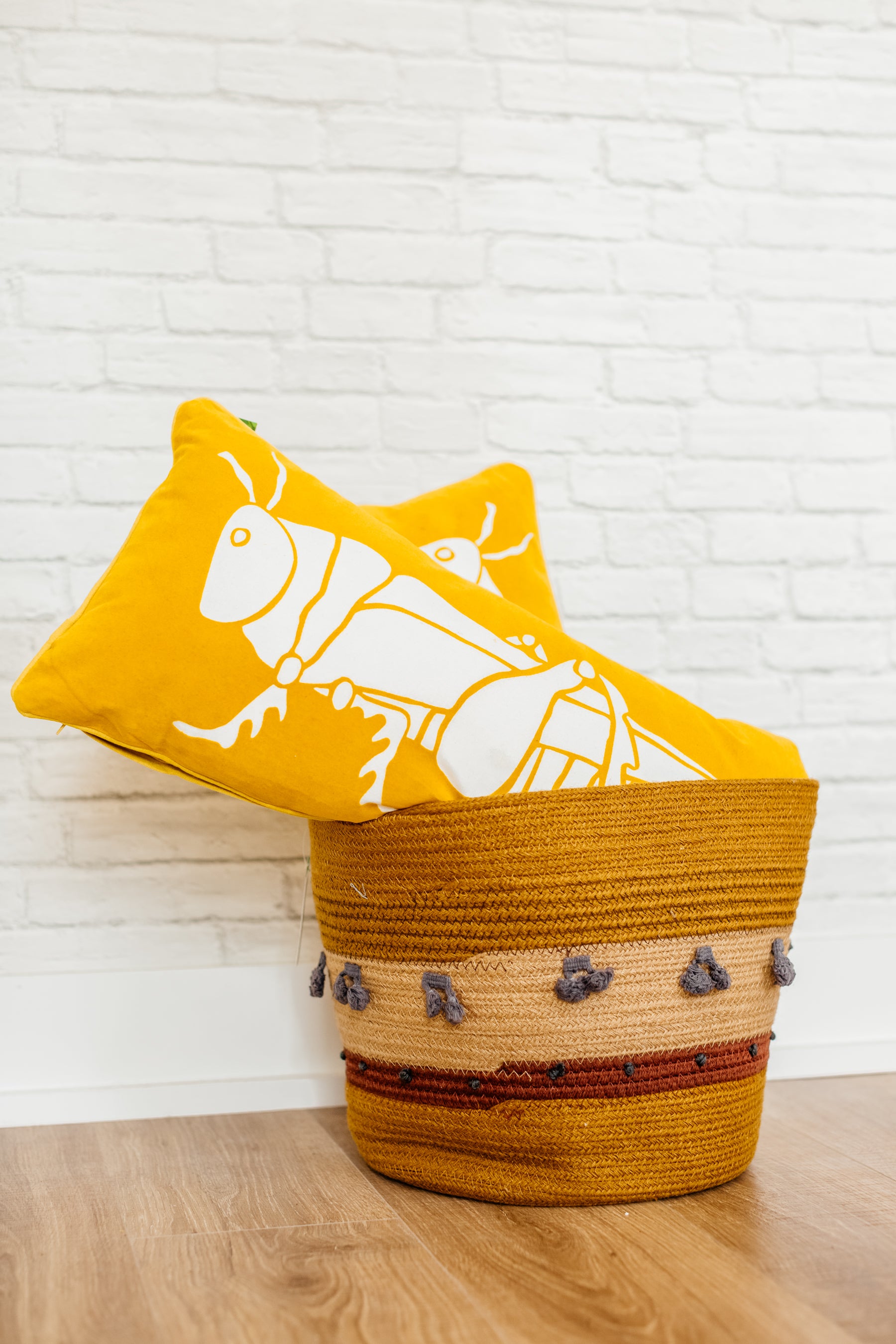Velvet Grasshopper Pillow