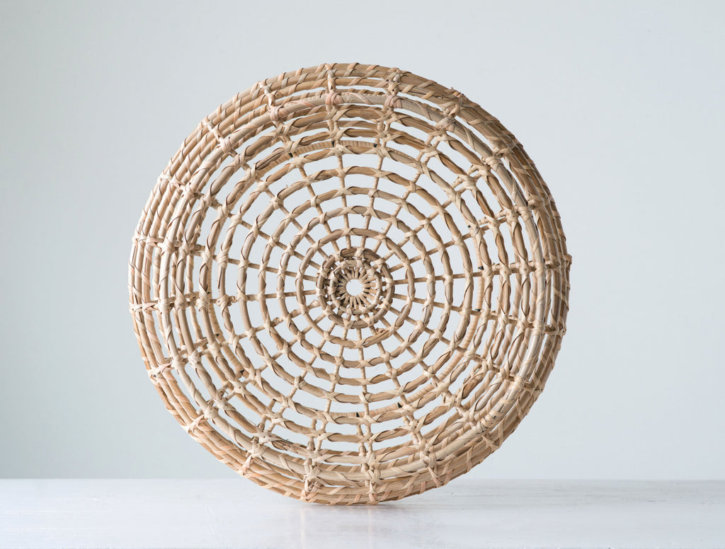 Round Bamboo Side Table
