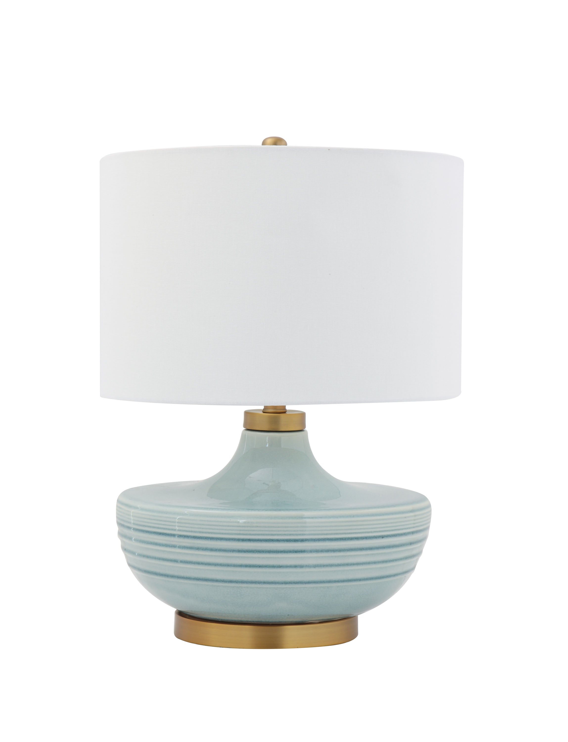 Aqua and Gold Table Lamp