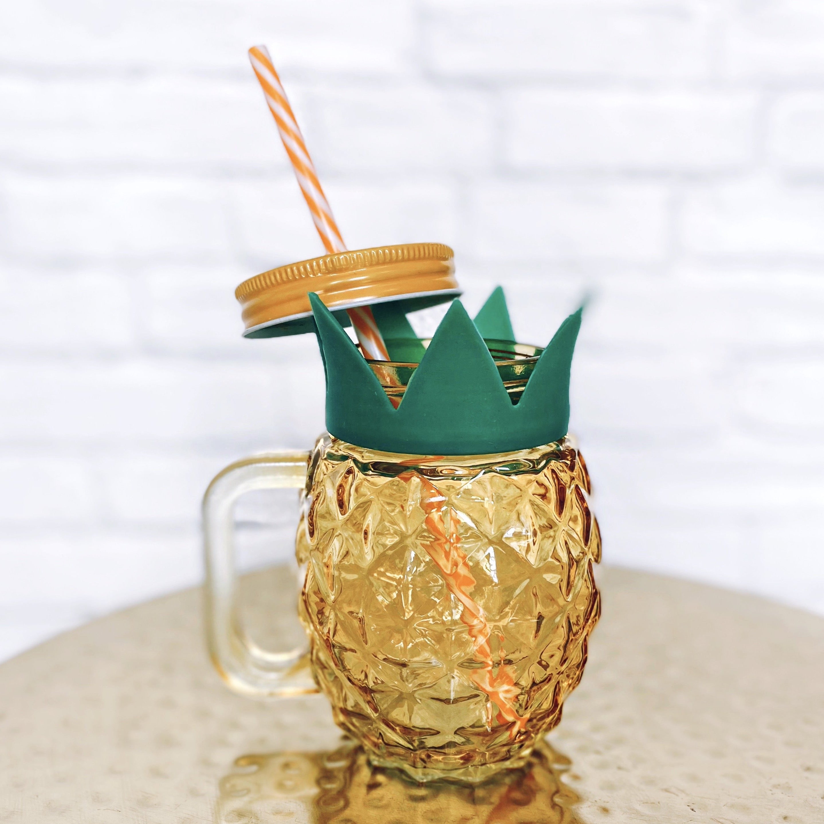 Pineapple Mason Jar Cup