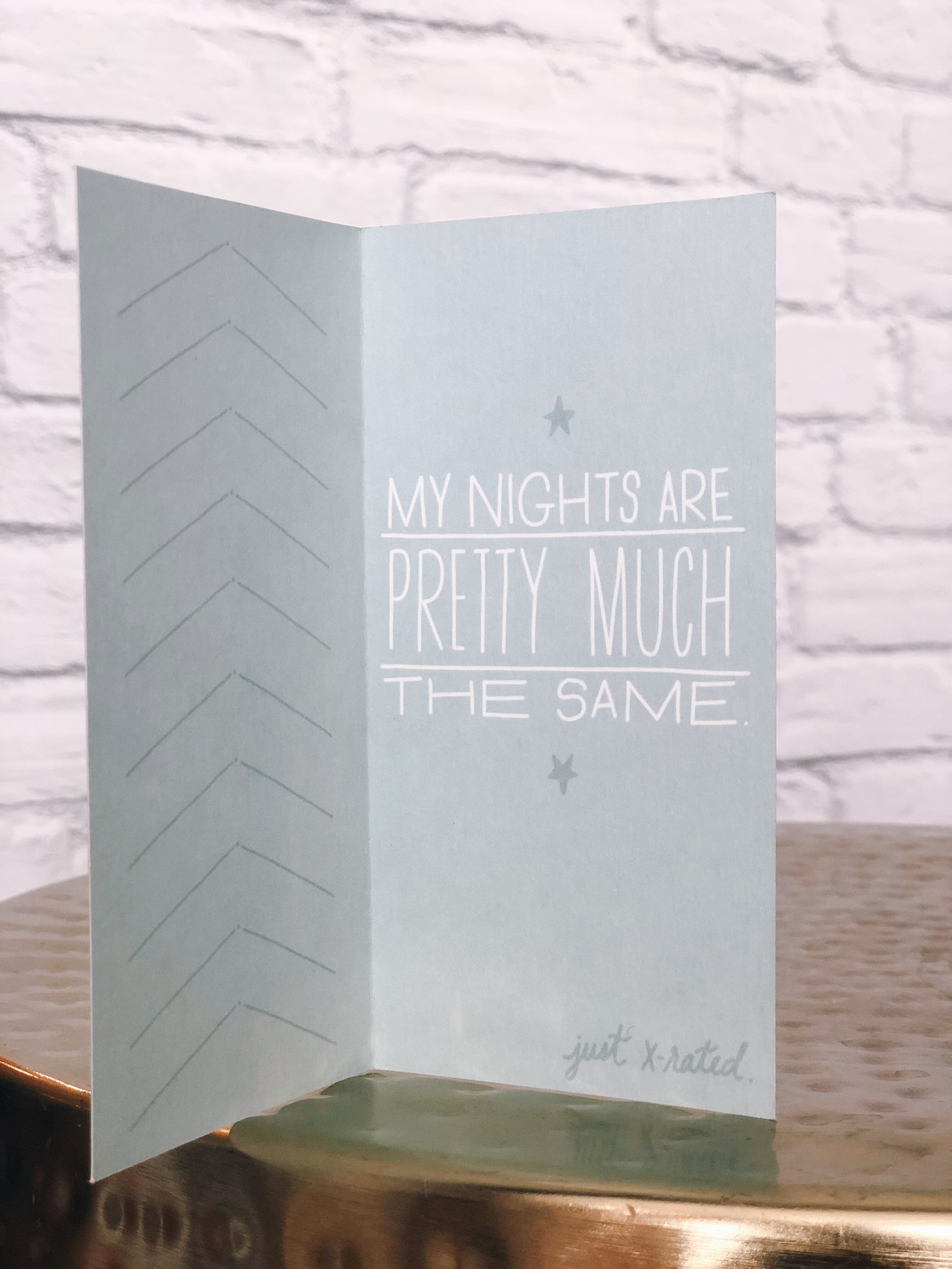 X-RATED THOUGHTS  Card