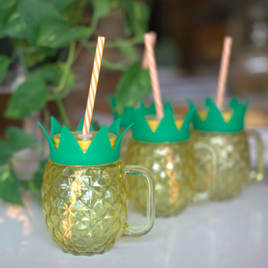 Pineapple Mason Jar Cup