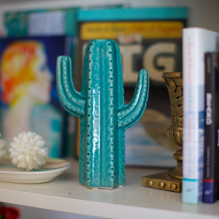 Turquoise Cactus Vase